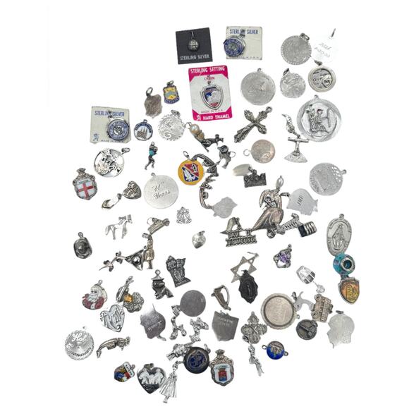 181 grams - 50+ Pieces lot - Sterling Silver Charms and Pendants